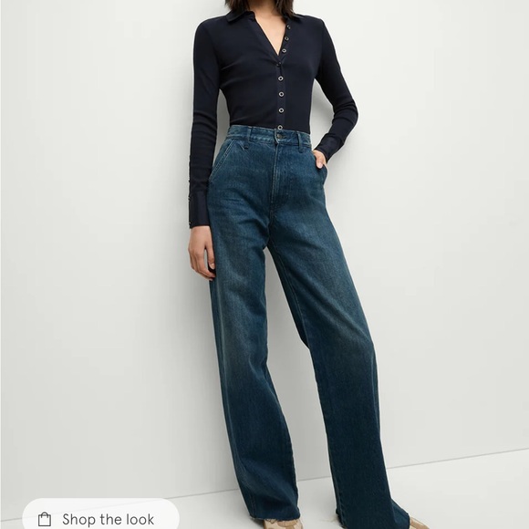 Veronica Beard Midnight Blue Button-Up Top - Picture 2 of 5